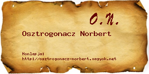 Osztrogonacz Norbert névjegykártya